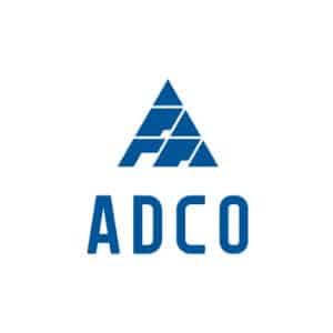 Adco logo on a white background.